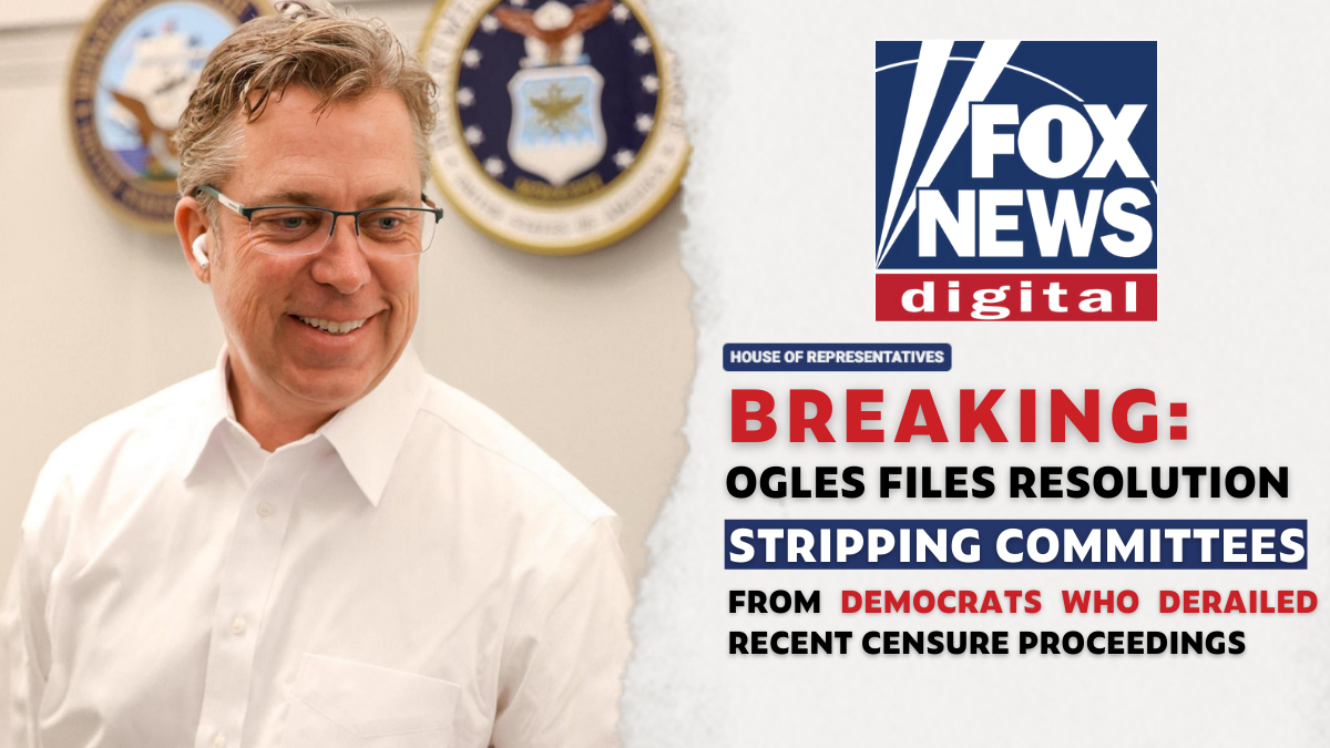 Scoop: Dems Who Derailed Al Green Censure Could Be Stripped of House Committee Roles Rep. Andy Ogles Filed the Resolution on Thursday