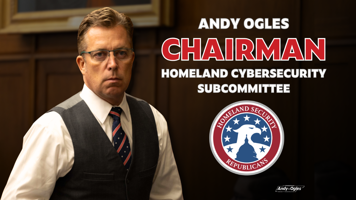 Ogles Chairman of Cyber Subcommittee 