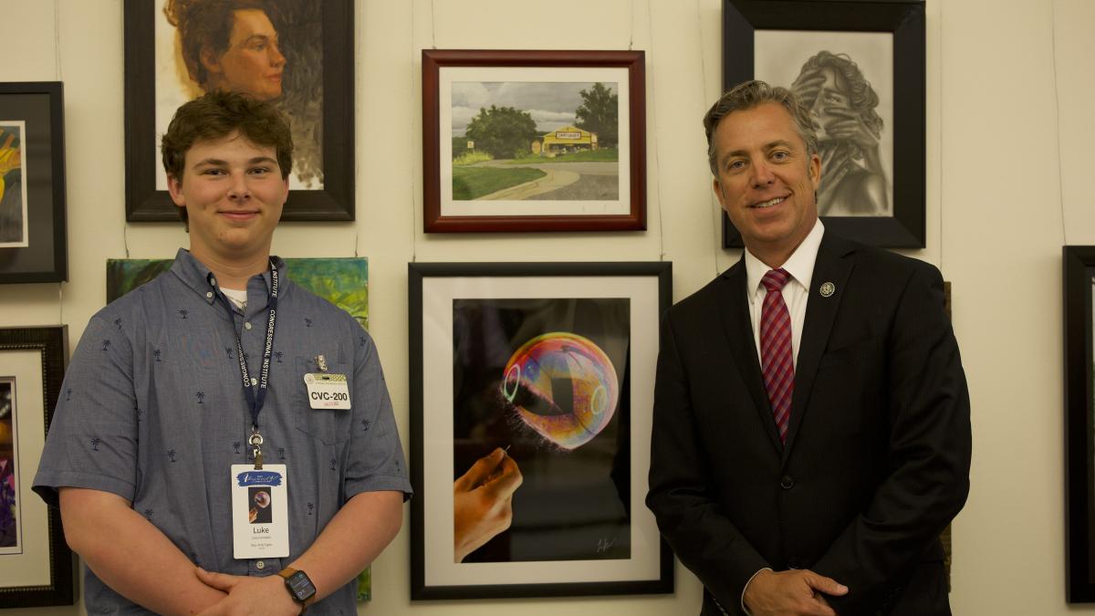 Rep. Ogles And 2023 Art Competition Winner Luke Campbell 